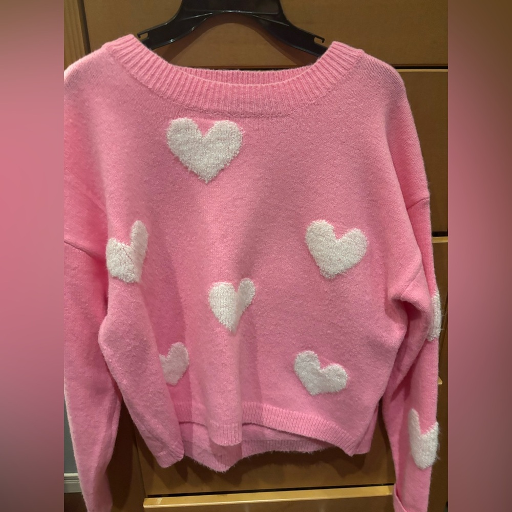 Pink Heart Sweater